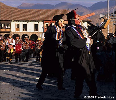 Dressed up profs at Fiesta del Sol, Cuzco
