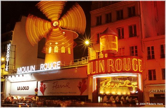 The fabled Moulin Rouge in Montmarte, Paris